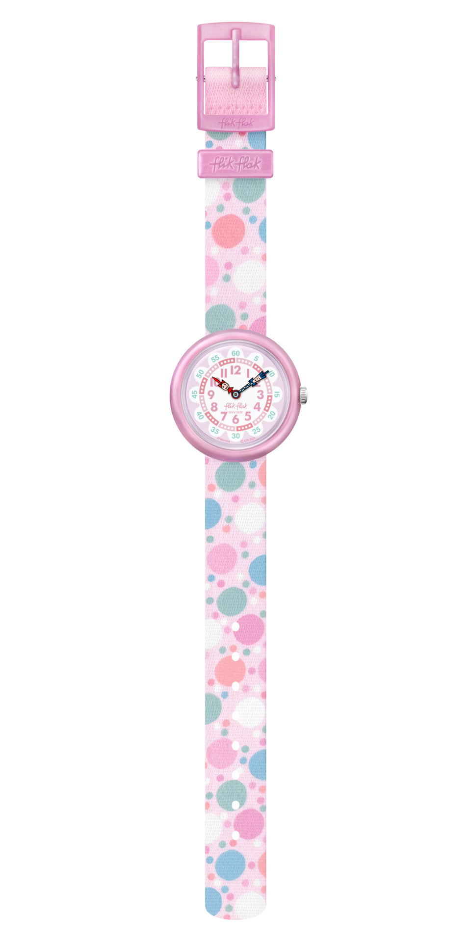 Orologio Bambina Swatch Flik Flak Flying Bubbles Rosa ZFBNP224