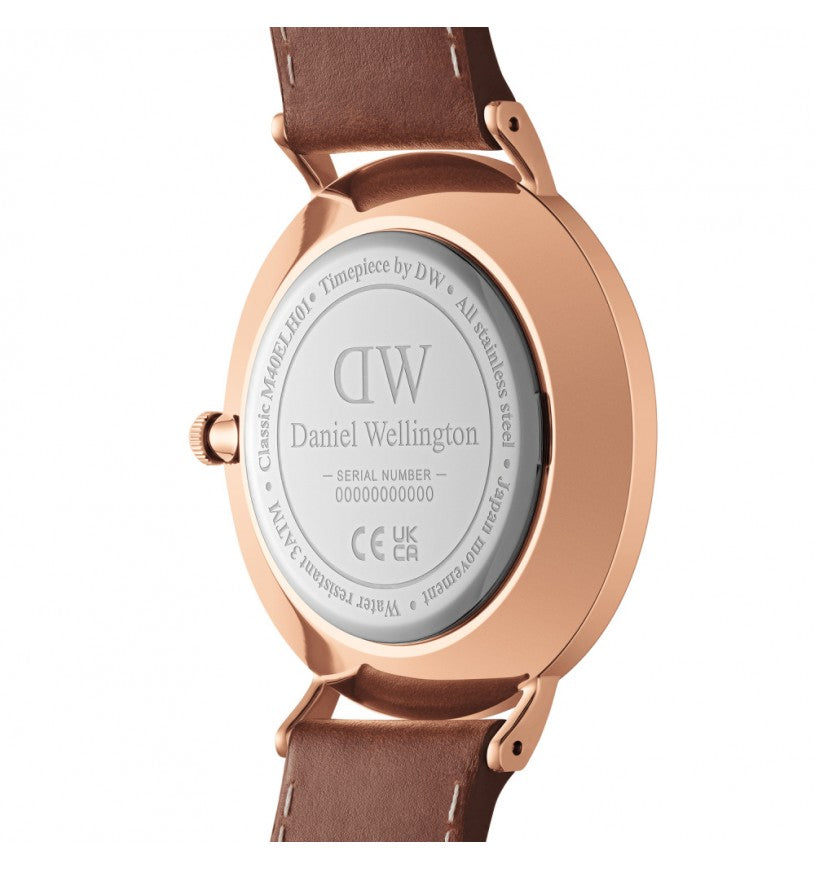 Orologio Uomo Daniel Wellington Quarzo Acciaio Rosè Pelle 40 mm DW00100708