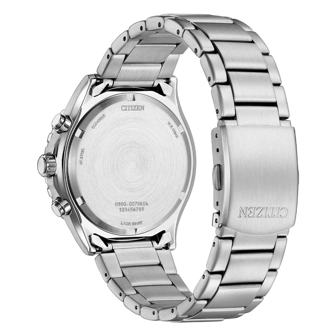 Orologio Uomo Citizen Eco-Drive Cronografo Sport Arancione Nero AT2560-84X