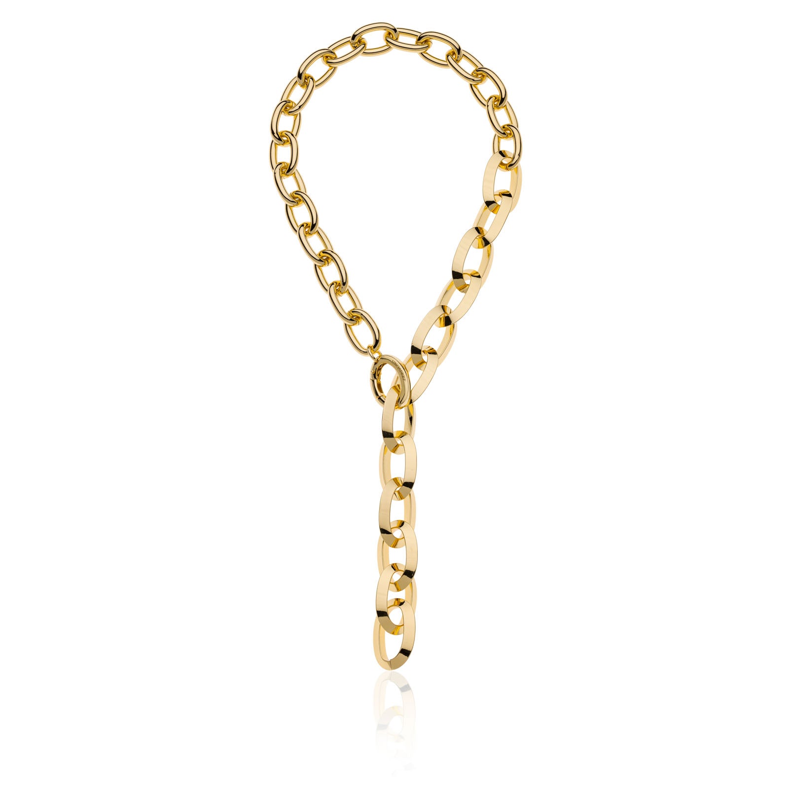 Collana Donna Unoaerre Bronzo Dorato Maxi Maglie Ovali 532018