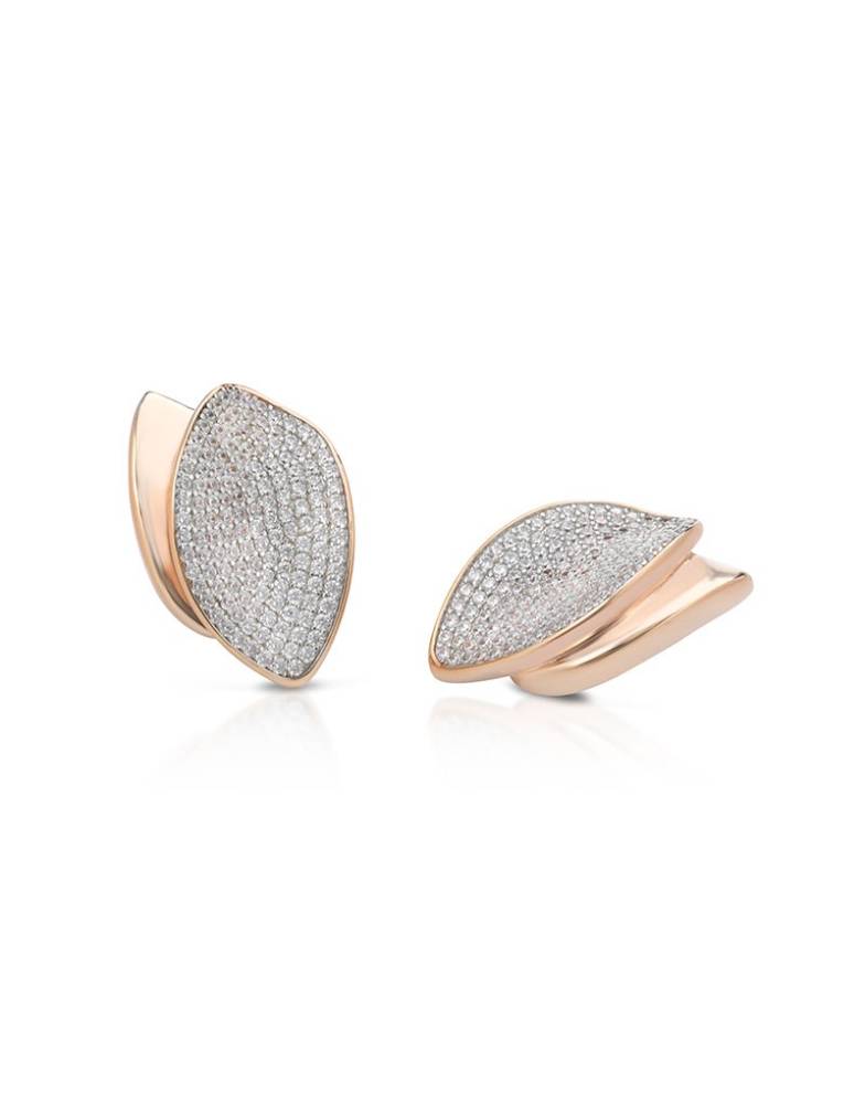 Orecchini Donna Mediterraneo In Argento 925 Rosé Con Zirconi Bianchi H111RZBO01