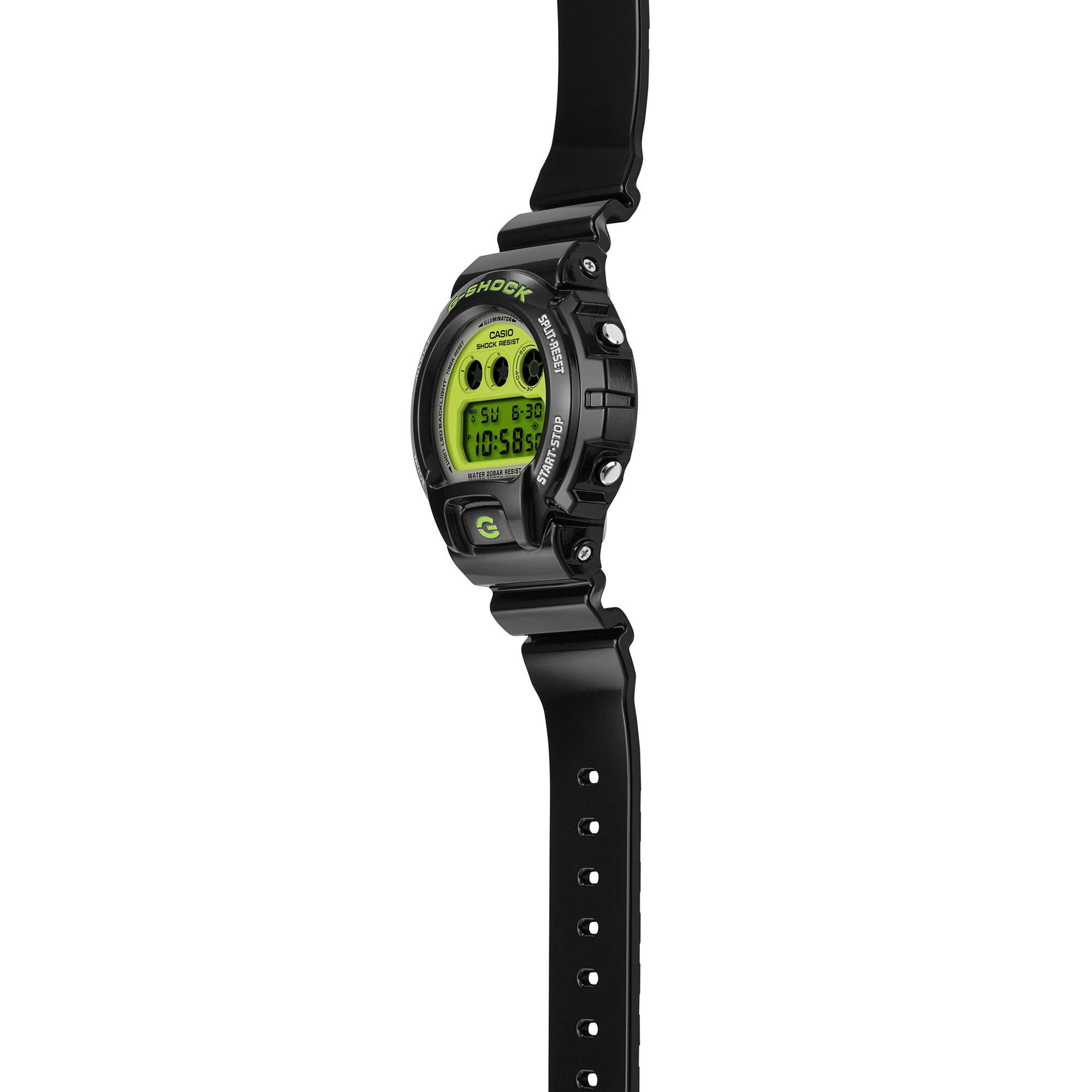 Orologio Uomo Casio G-SHOCK Quarzo Nero Lucido Fluorescente Verde DW-6900RCS-1ER