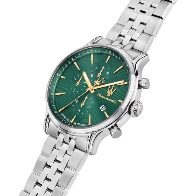 Orologio Uomo Maserati Epoca Verde Acciaio Quarzo Cronografo R8873618038