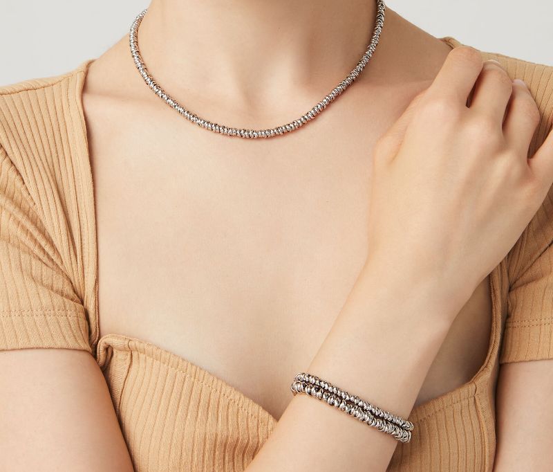 Collana Donna Giovanni Raspini Argento 925 Girocollo Nodini Intrecciati 11593