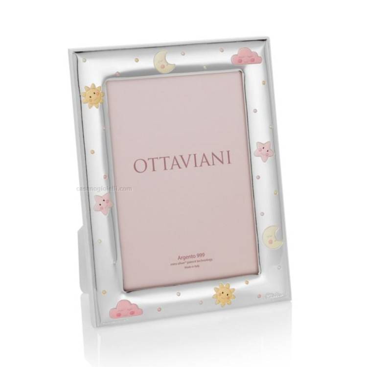 Portafoto Ottaviani Argento Bimba Notte Stellata 9x13 7016BR