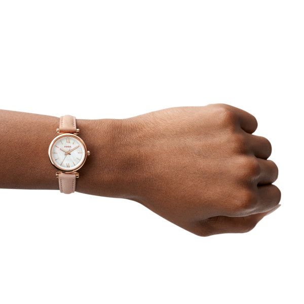 Orologio Donna Fossil Carlie Quarzo Solo Tempo Pelle Madreperla ES4699
