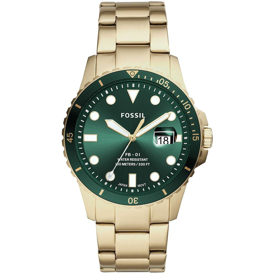 Orologio Fossil Uomo Quarzo Solo Tempo Acciaio Dorato