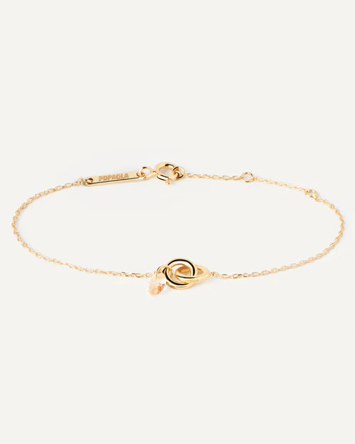 Bracciale Donna PDPaola Argento Dorato 925 Zircone Rosa Pesca PU01-776-U
