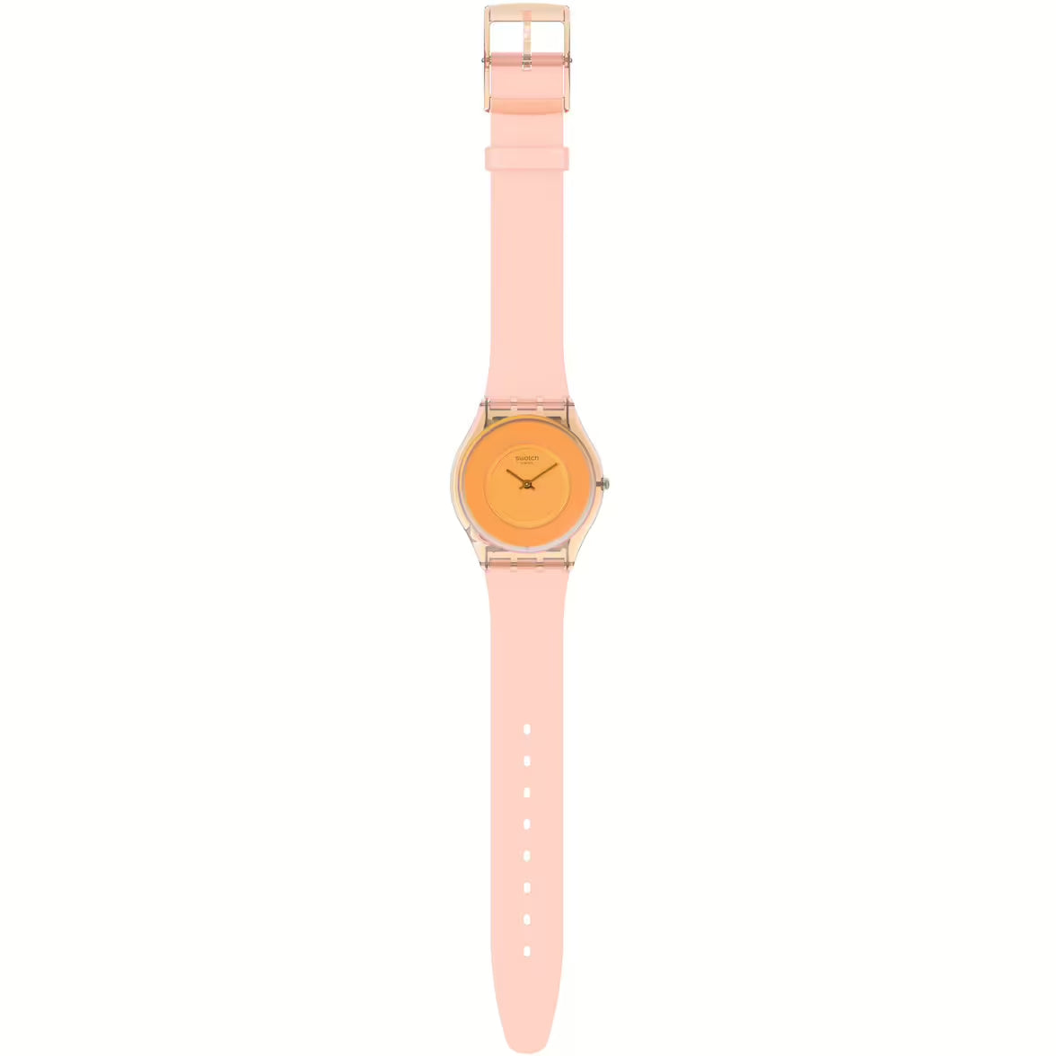 Orologio Donna Swatch Quarzo Solo Tempo Rosa Pesca Skin Sottile SS08P102