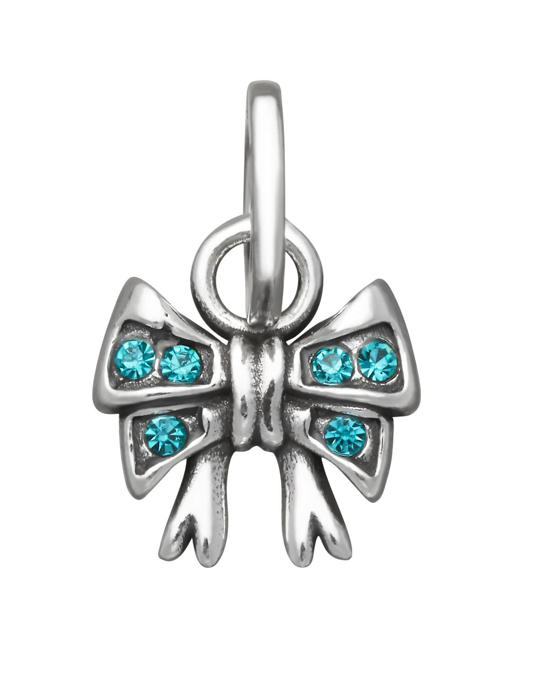 Charm Donna Giovanni Raspini Argento 925 Mini Charm Fiocco Azzurro Crystal 12193