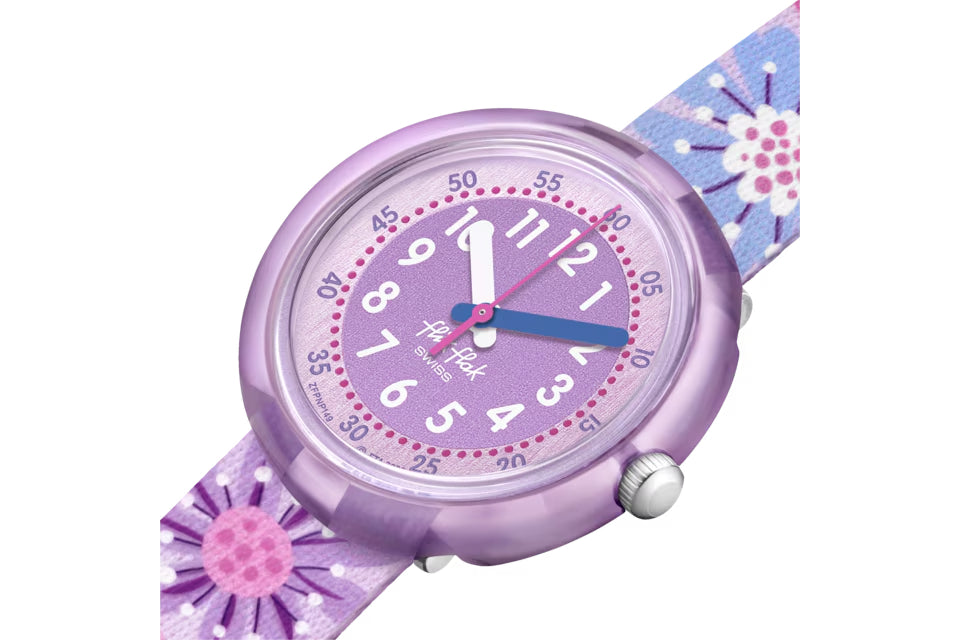 Orologio Bambina Swatch Flik Flak Flower Chaos Rosa Fiori ZFPNP149