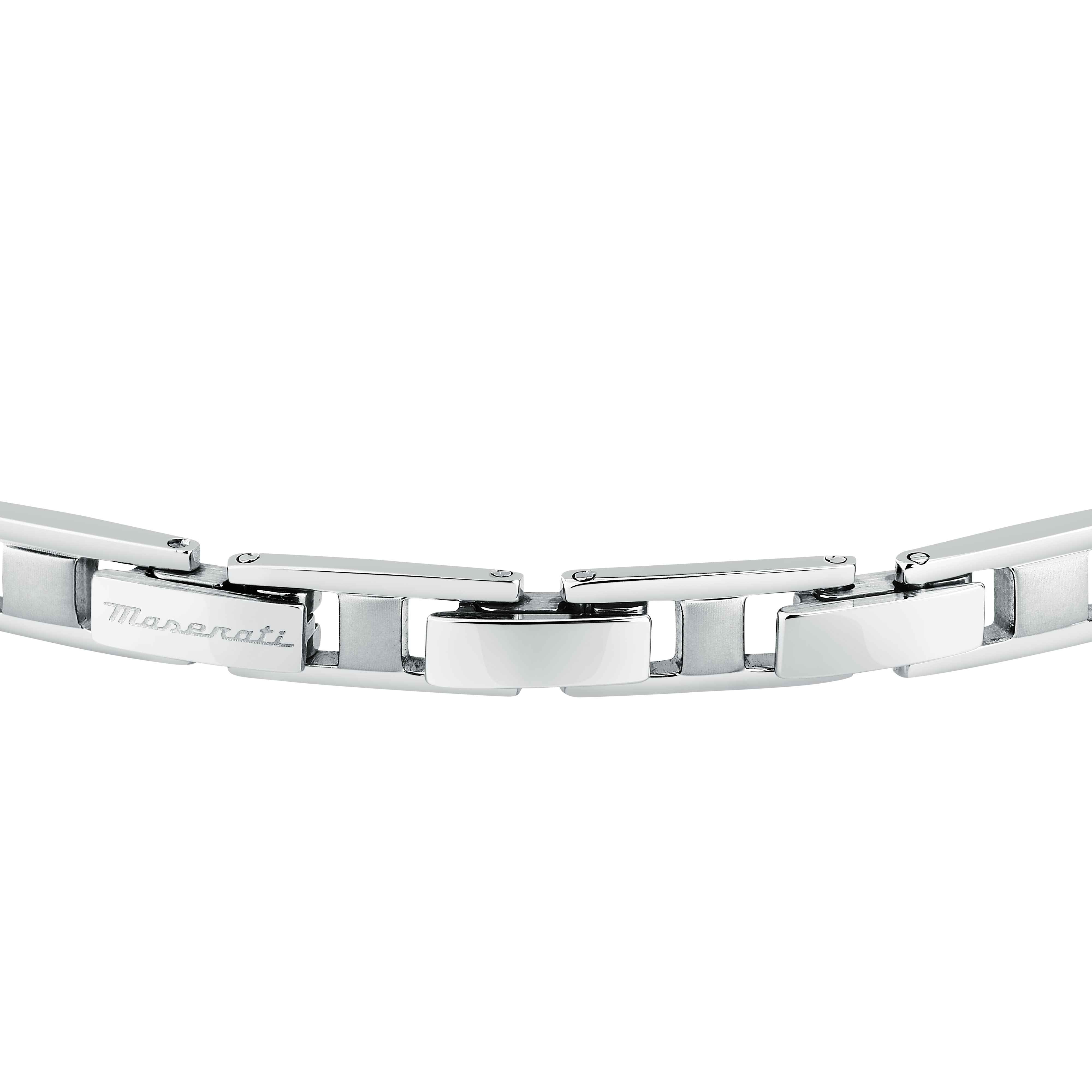 Bracciale Uomo Maserati Acciaio Zirconi Blu Logo Tridente JM224AXO02
