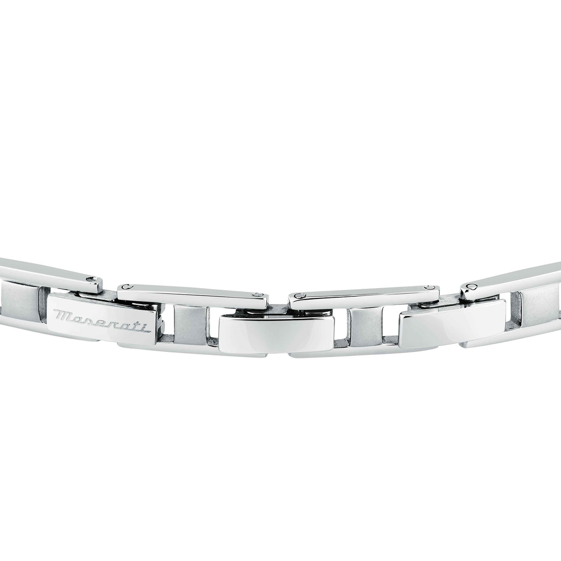 Bracciale Uomo Maserati Acciaio Bicolore Zirconi Blu Logo Tridente JM224AXO01