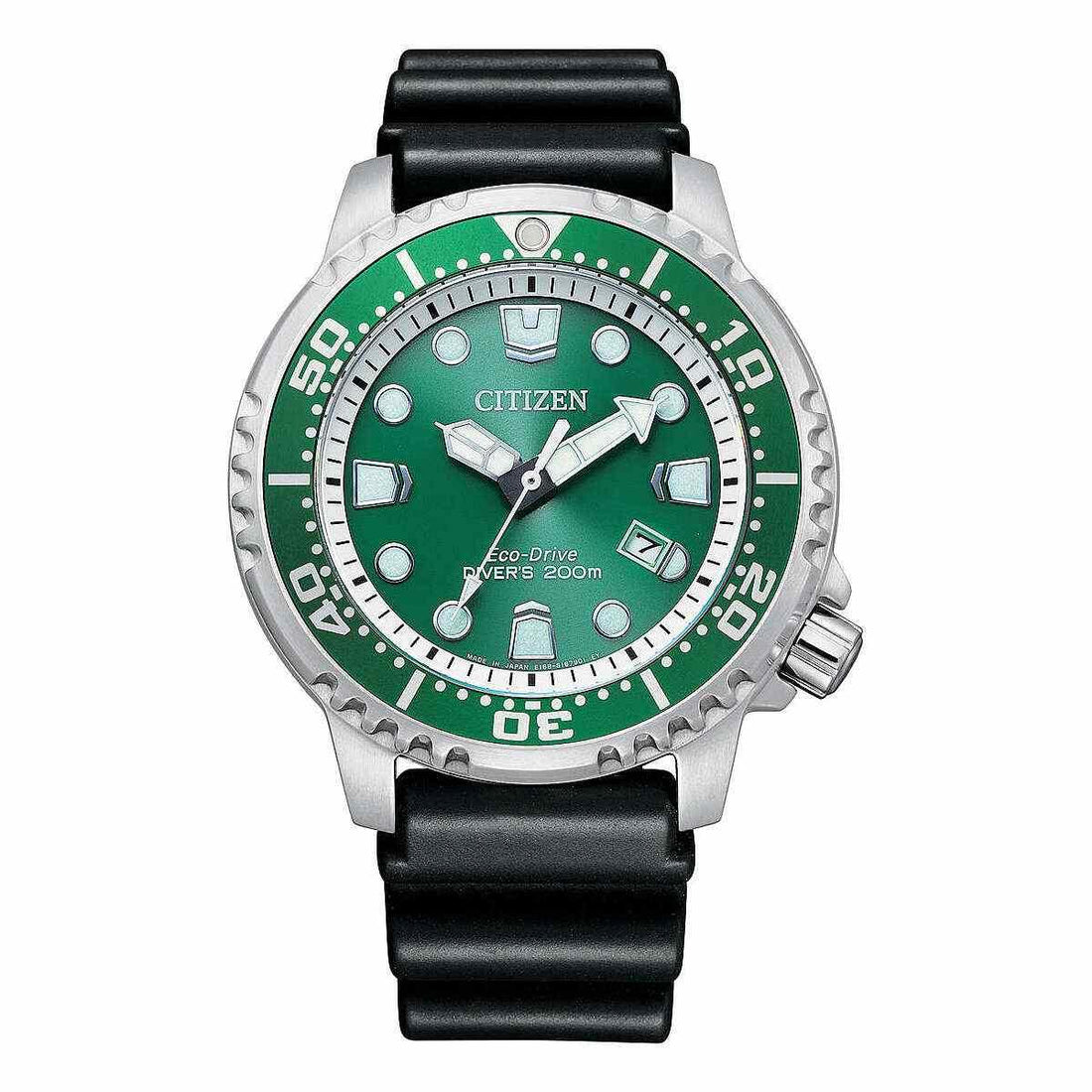 Orologio Uomo Citizen Promaster Eco-Drive Quarzo Acciaio Gomma Nero Verde BN0158-18X