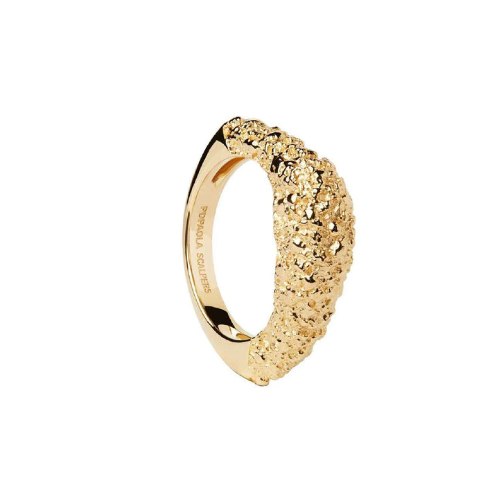 Anello Donna PDPaola Argento 925 Dorato Martellato AN01-B71-14
