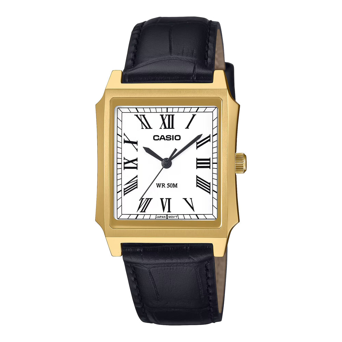 Orologio Uomo Casio Acciaio Pelle Nero Quarzo MTP-190GL-7BVEF