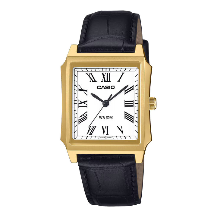 Orologio Uomo Casio Acciaio Pelle Nero Quarzo MTP-190GL-7BVEF