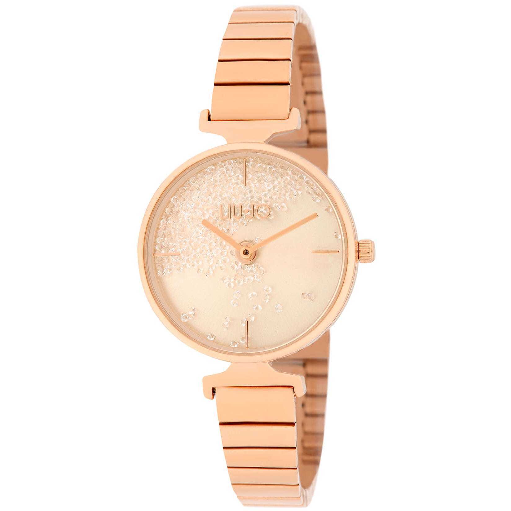 Orologio Donna Liu Jo Quarzo Solo Tempo Zirconi Acciaio Rosè TLJ2100