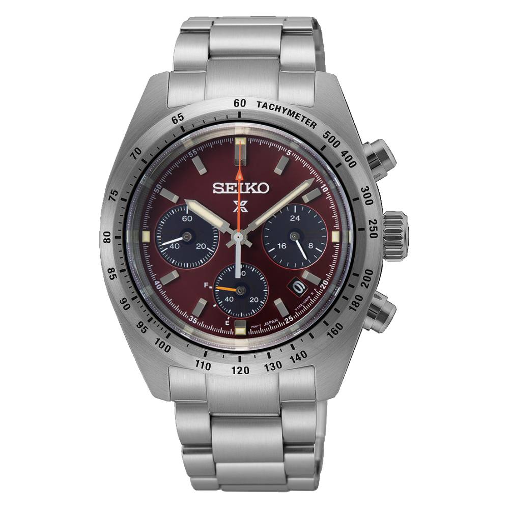 Orologio Uomo Seiko Rosso Speedtimer Carica Solare Edizione Limitata SSC935P1