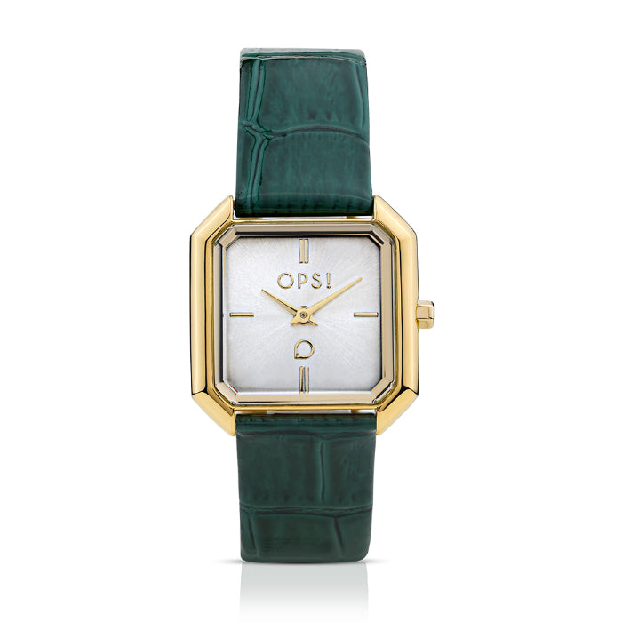 Orologio Donna Ops Objects Acciaio Pelle Verde Royal OPSPW-1173-2950