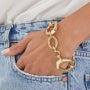 Bracciale Donna Unoaerre Bronzo Lucido Dorato Maglia Forzatina 512195
