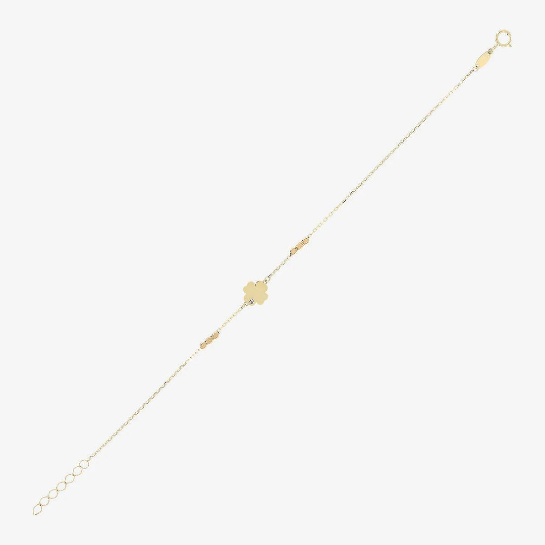 Bracciale Donna Milor Gold 9 KT Quadrifoglio Biglie Zircone WSGD90297.YG