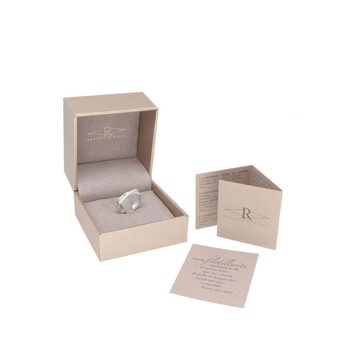 Anello Filo Della Vita Arg 925 Oro Rosa 9 KT 13 Fili Diam. Brown 0.21 CT AN13ARBR