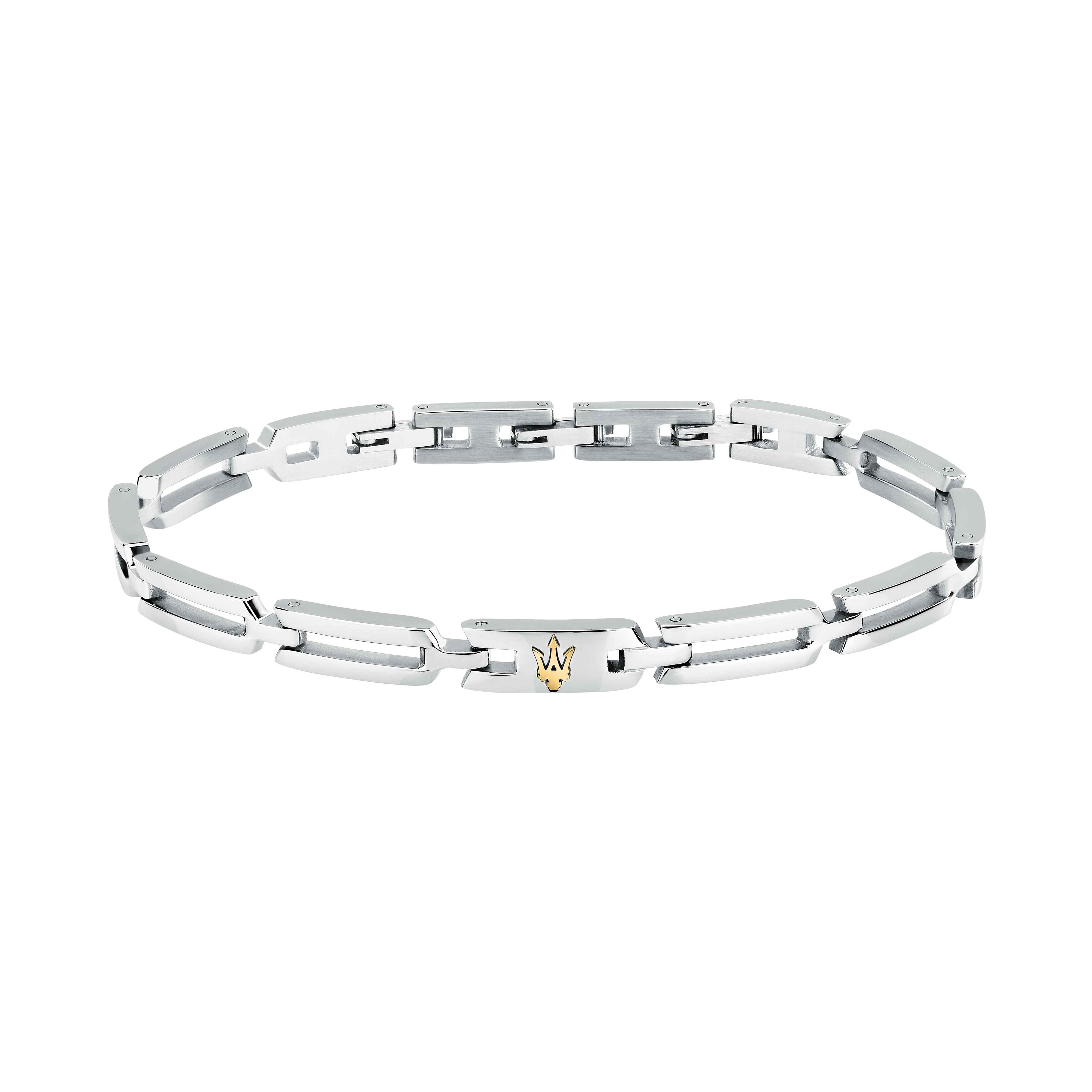 Bracciale Uomo Maserati Acciaio Lucido Logo Rosè Tridente JM424AVD74