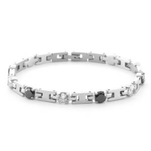 Bracciale Uomo 4US Cesare Paciotti Acciaio Targhetta Zirconi 4UBR6736