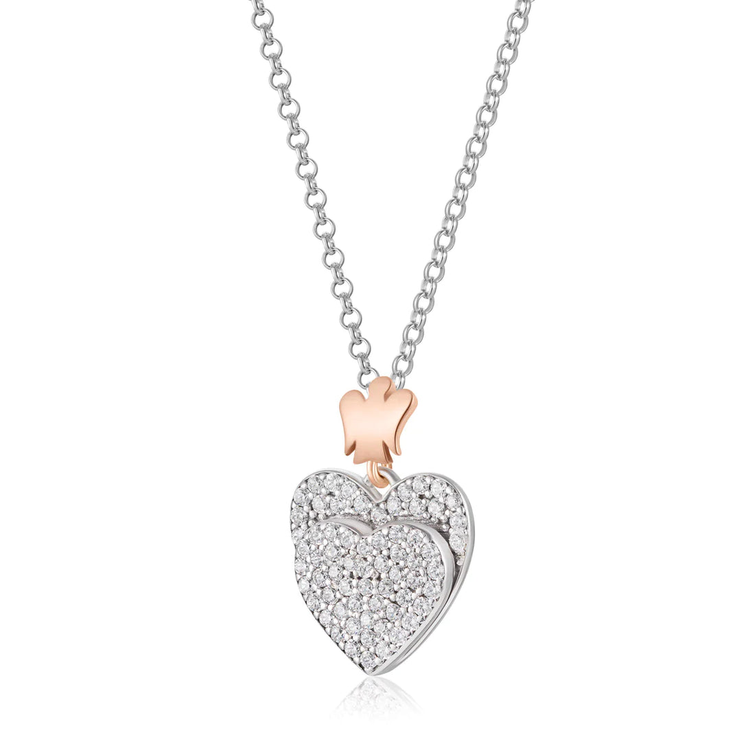 Collana Donna Argento 925 Roberto Giannotti Angelo Cuore Zirconi Bianchi GIA434