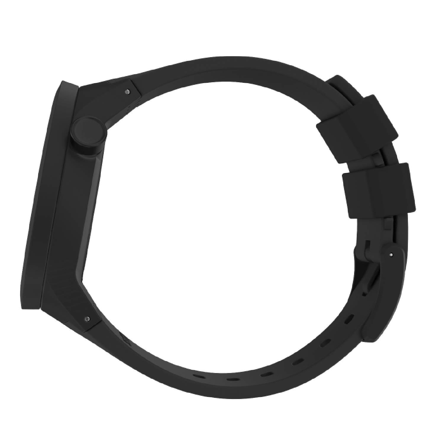 Orologio Uomo Swatch Gomma Nero Bioceramic Quarzo Solo Tempo Scheletrato SB03B100