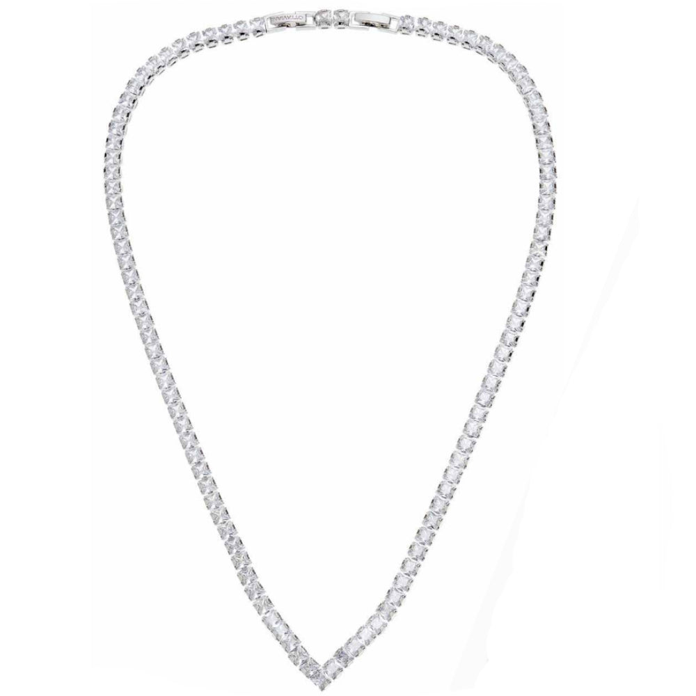 Collana Donna Ottaviani Bronzo Tennis Carrè Zirconi Bianchi 500905C
