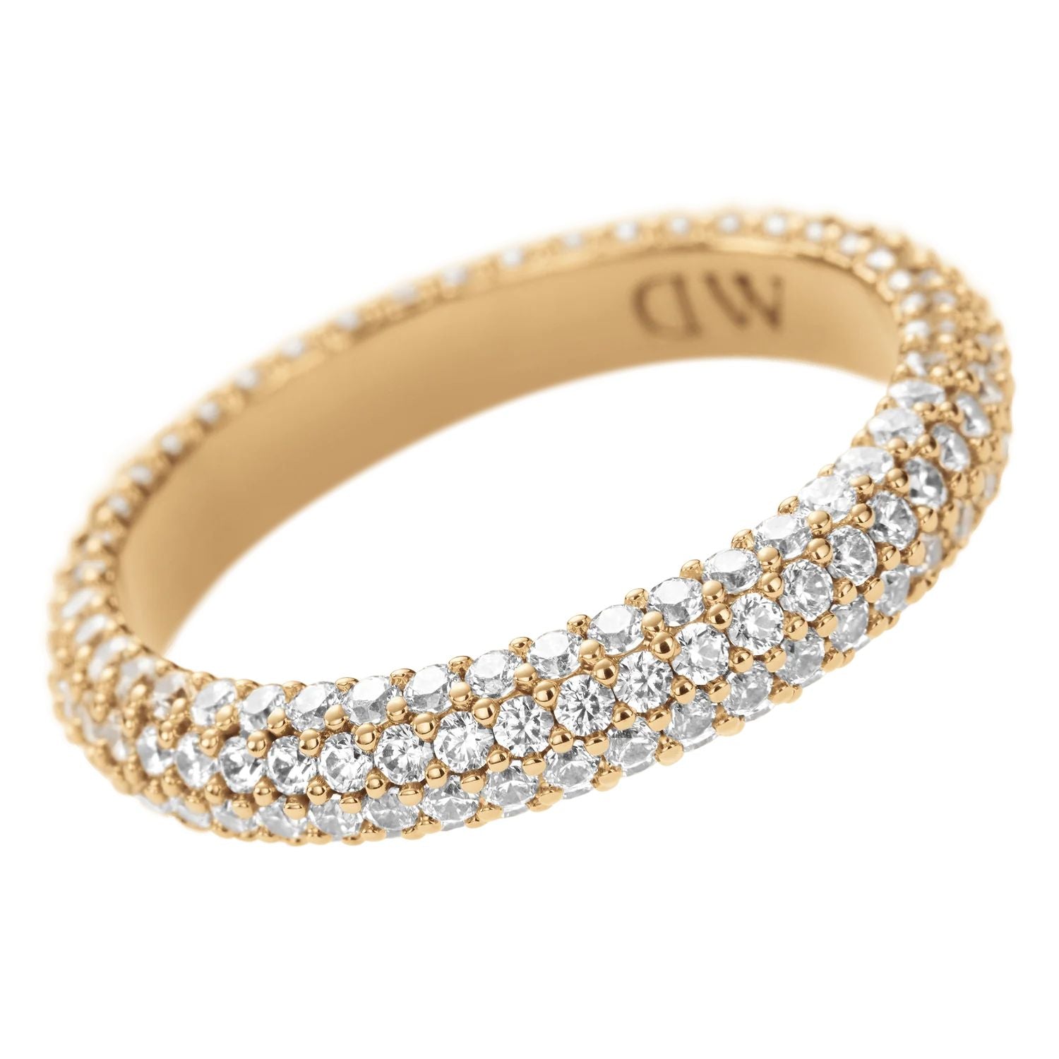 Anello Donna Daniel Wellington Oro Pavè Zirconi Crystal Misura 16 DW00400647