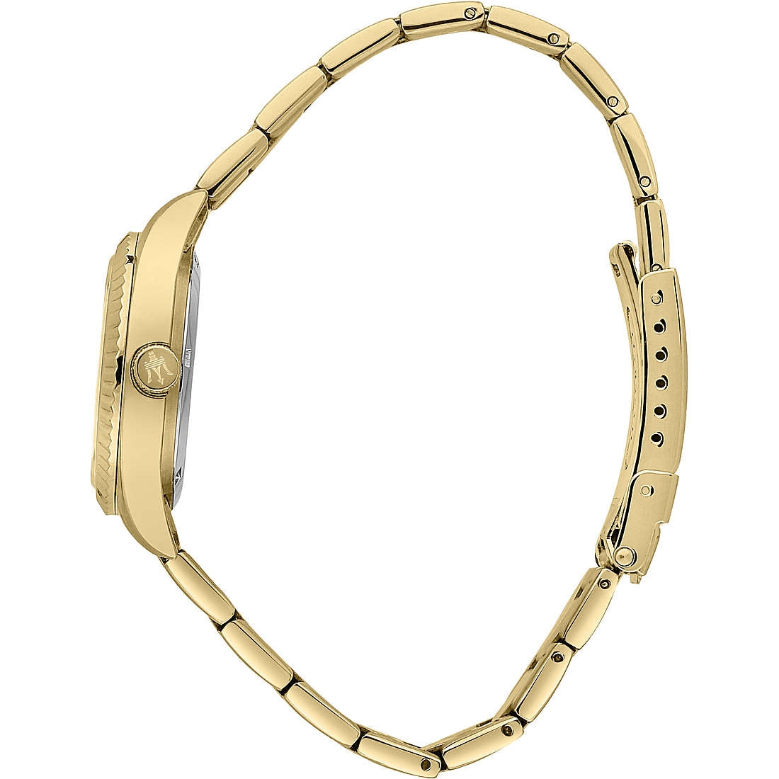 Orologio Donna Maserati Acciaio Dorato Quarzo Solo Tempo Data Zirconi R8853100506