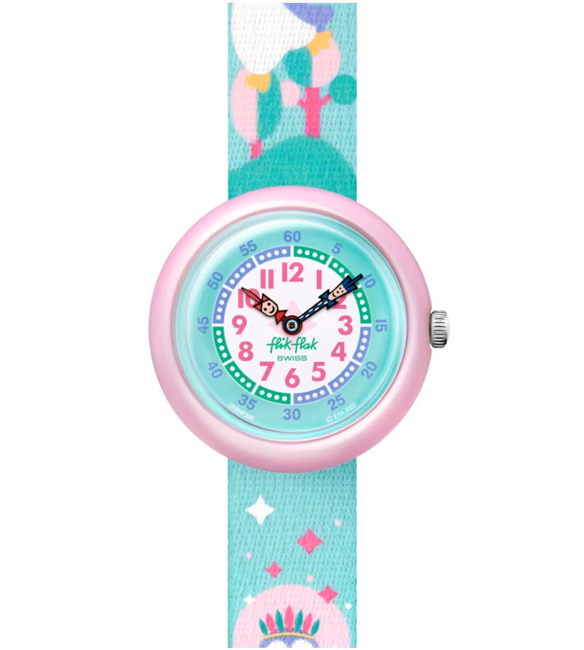 Orologio Bambina Swatch Flik Flak Brave Pinguins Quarzo Solo Tempo Rosa ZFBNP206