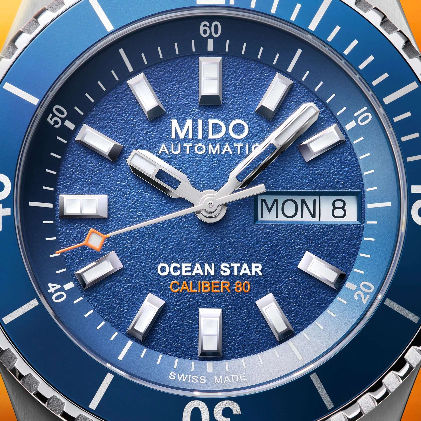Orologio Uomo Mido Automatico Ocean Star 200 Data Blu M0269301104100