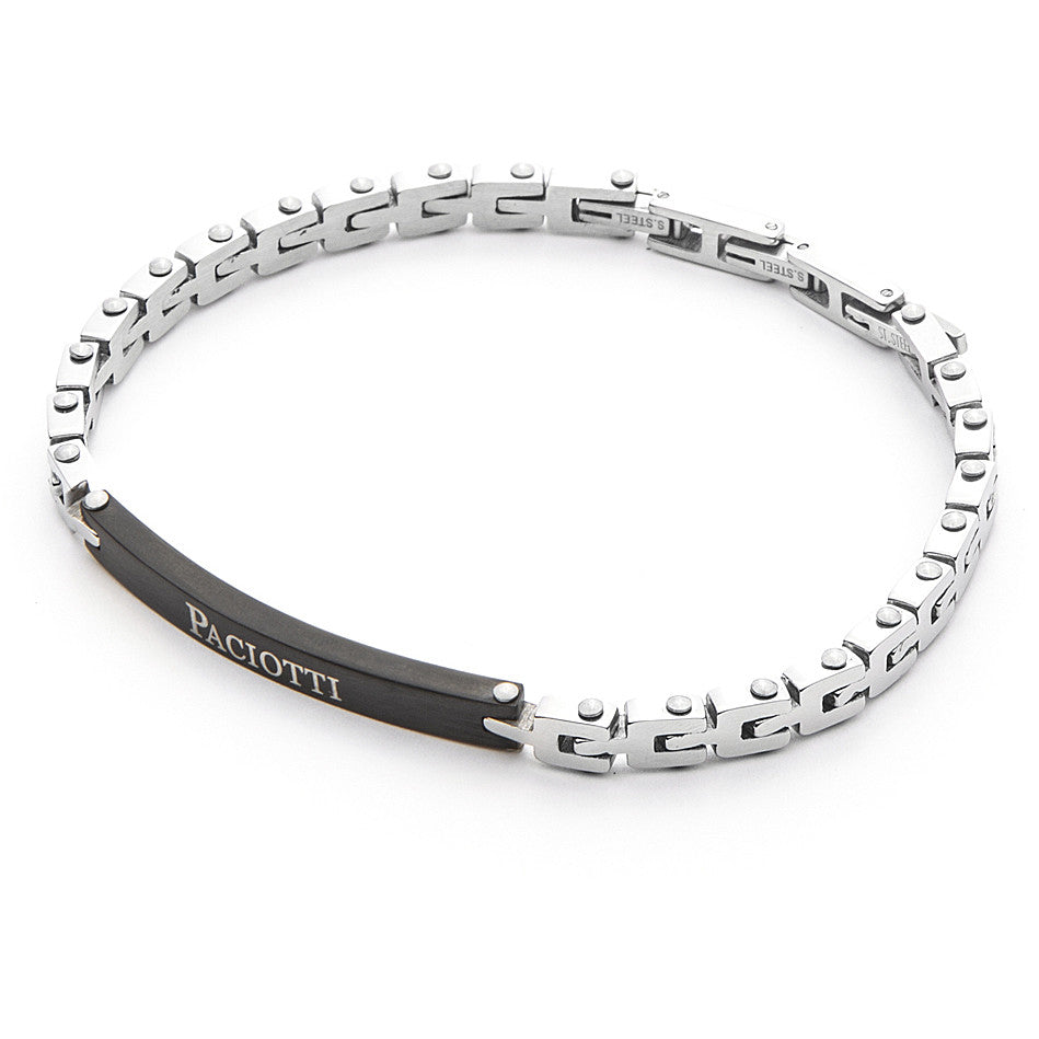 Bracciale Uomo 4US Acciaio Pvd Nero Con Logo 4UBR4528