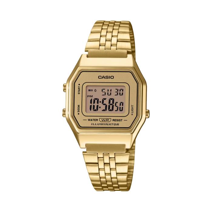 Orologio Donna Casio Vintage Acciaio Dorato Quarzo Digitale LA680WEGA-9ER
