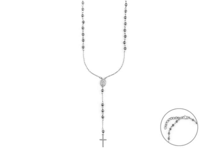 Collana Unisex 4US Cesare Paciotti Rosario Acciaio Biglie lisce 4UCL7360