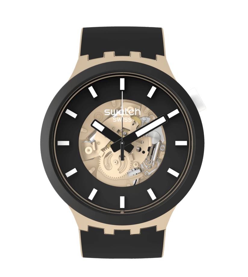 Orologio Uomo Swatch Big Bold Nero Quarzo Solo Tempo SB03C100