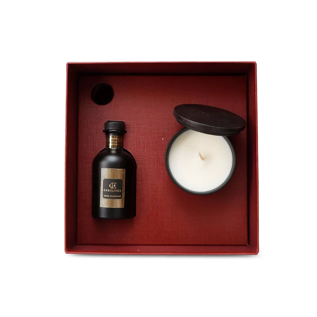 Set Diffusore Ambiente 100 ml Con Candela 140 ml Melagranata Luxury Gift 1