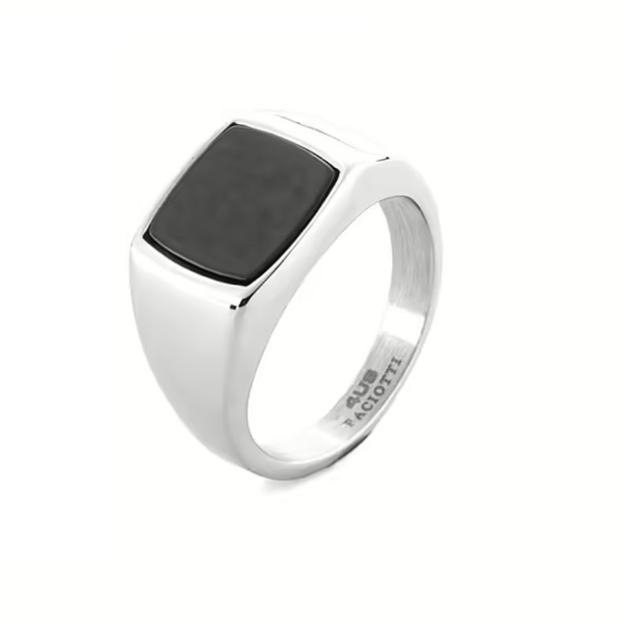Anello Uomo 4US Cesare Paciotti Acciaio con pietra Onice 4UAN6378/28