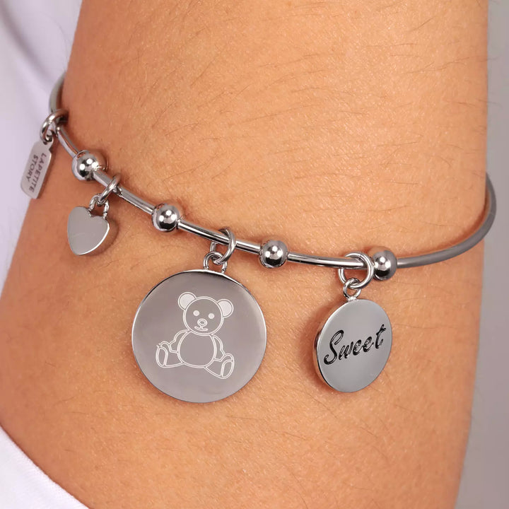 Bracciale Donna La Petite Story Acciaio Con Charm Orsetto Family LPS05ASF28