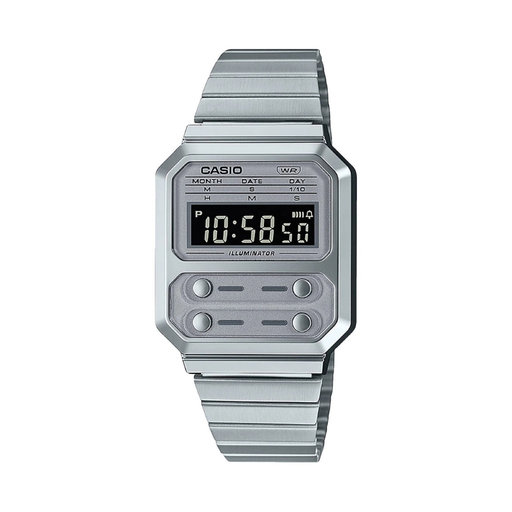 Orologio Uomo Acciaio  Casio Quarzo Digitale Vintage A100WE-7BEF