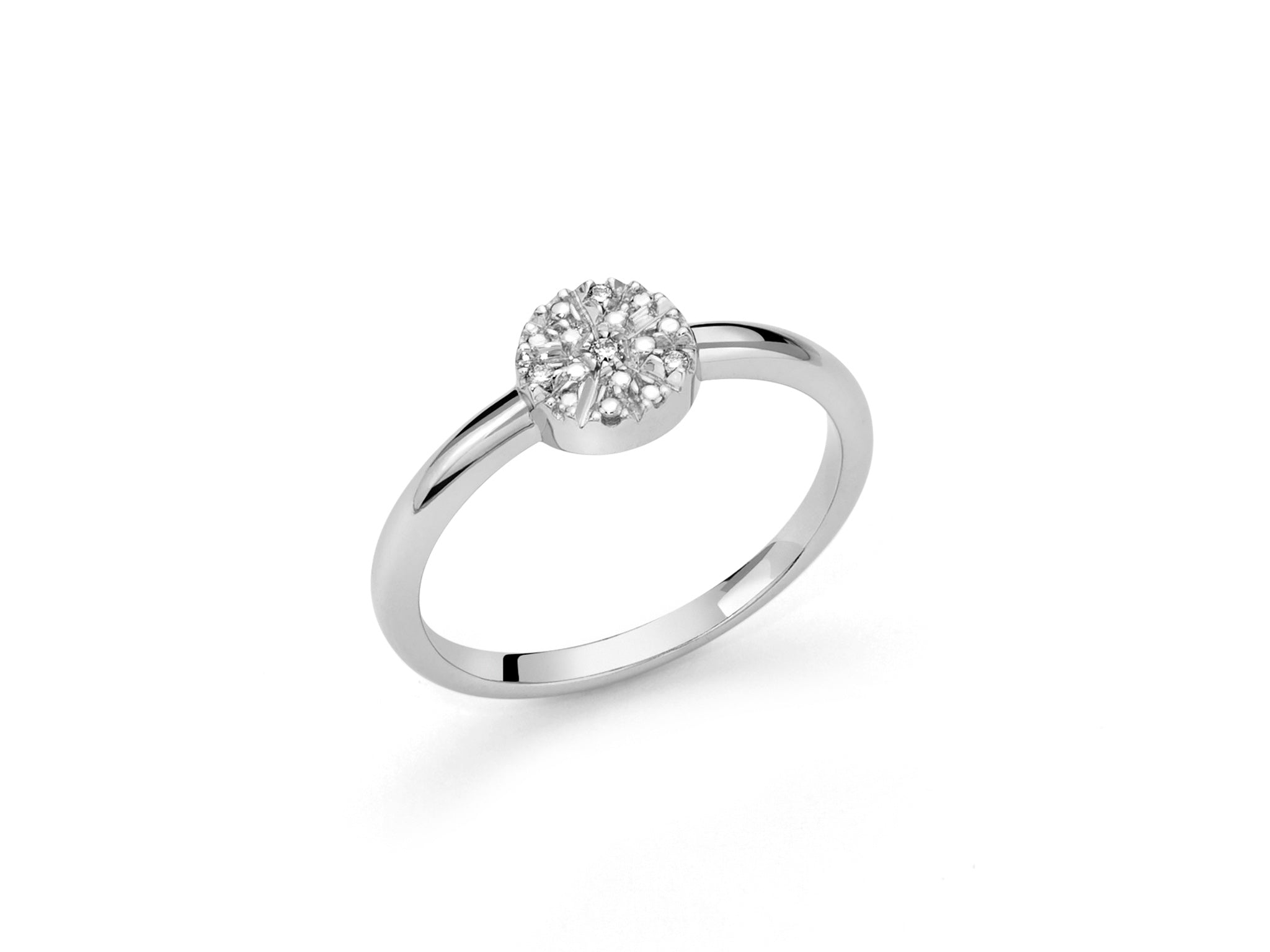 Anello Donna Miluna solitario Argento 925 con  diamanti LID3557M14