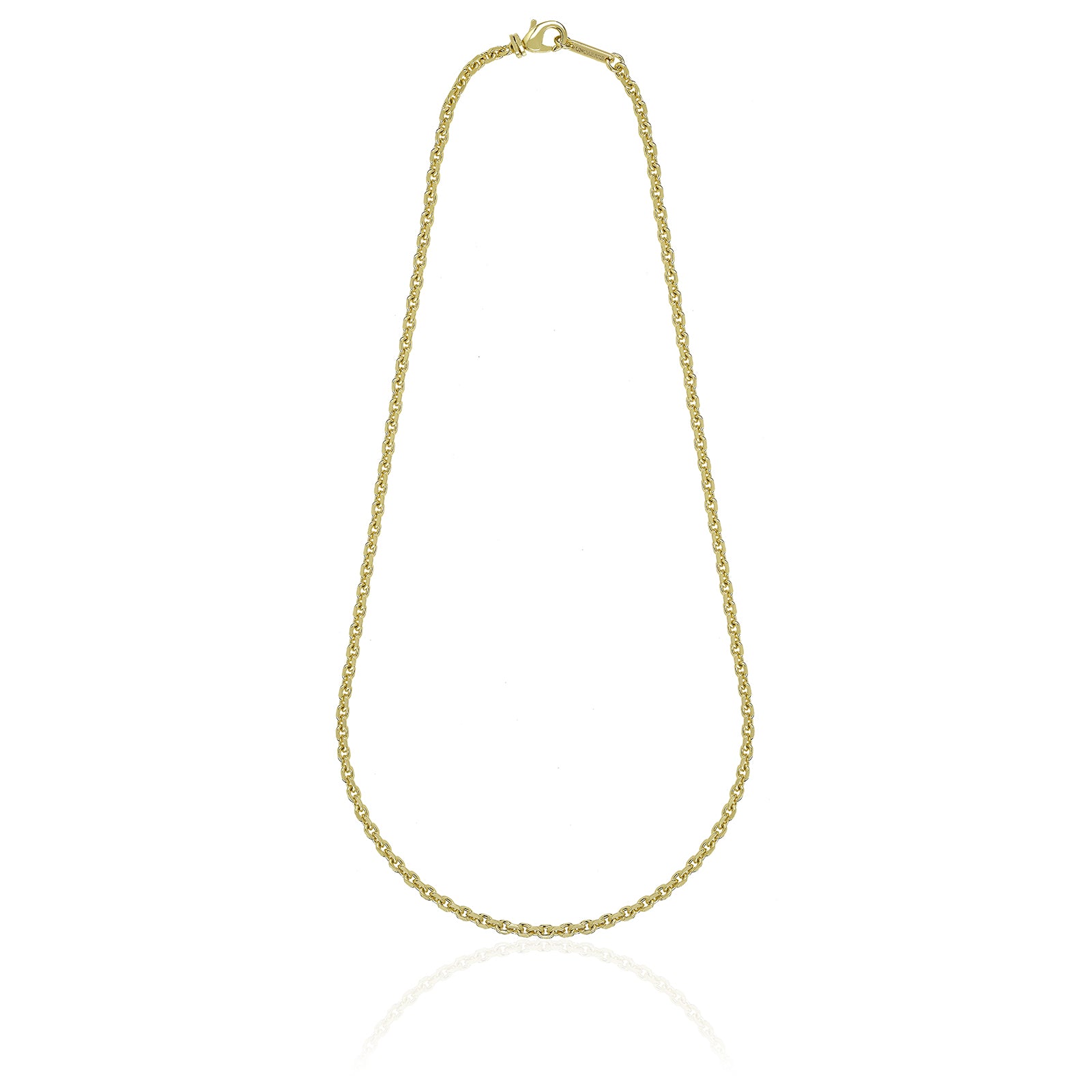 Collana Uomo Unoaerre Acciaio dorato Maglia ovale 560854