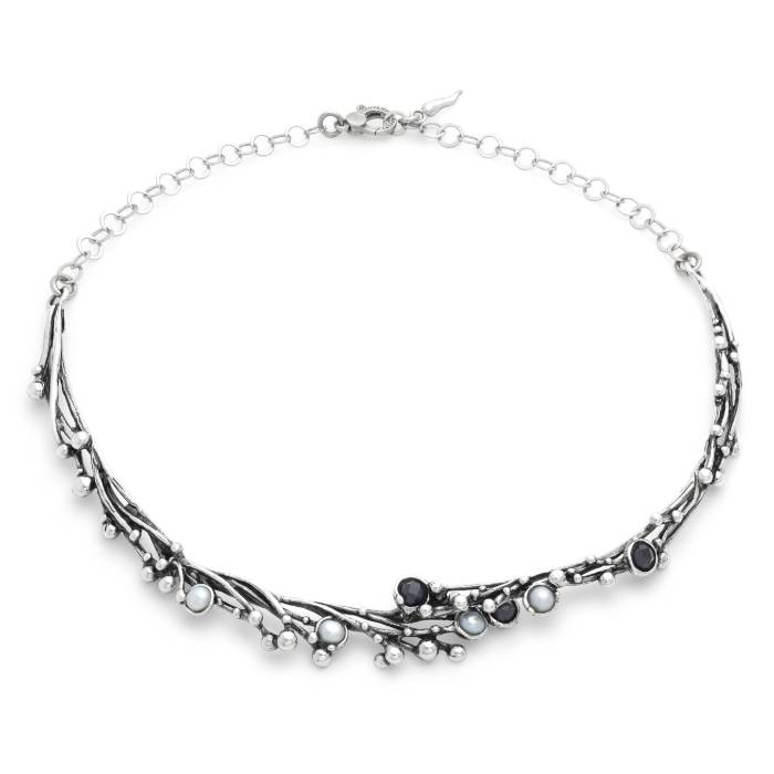 Collana Donna Giovanni Raspini Argento 925 Aura Perle Naturali Onice 12685