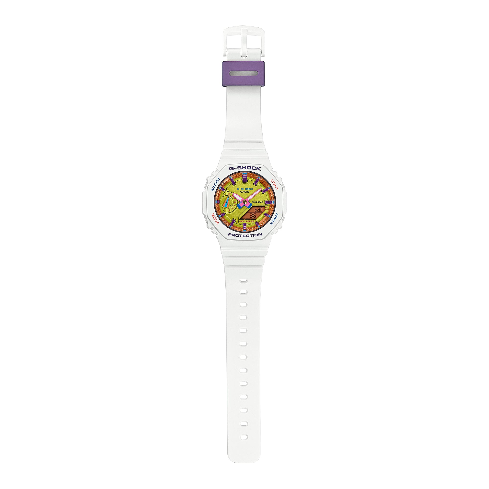 Orologio Donna Casio G-SHOCK Gomma Quarzo Bianco Multicolore GMA-S2100BS-7AER