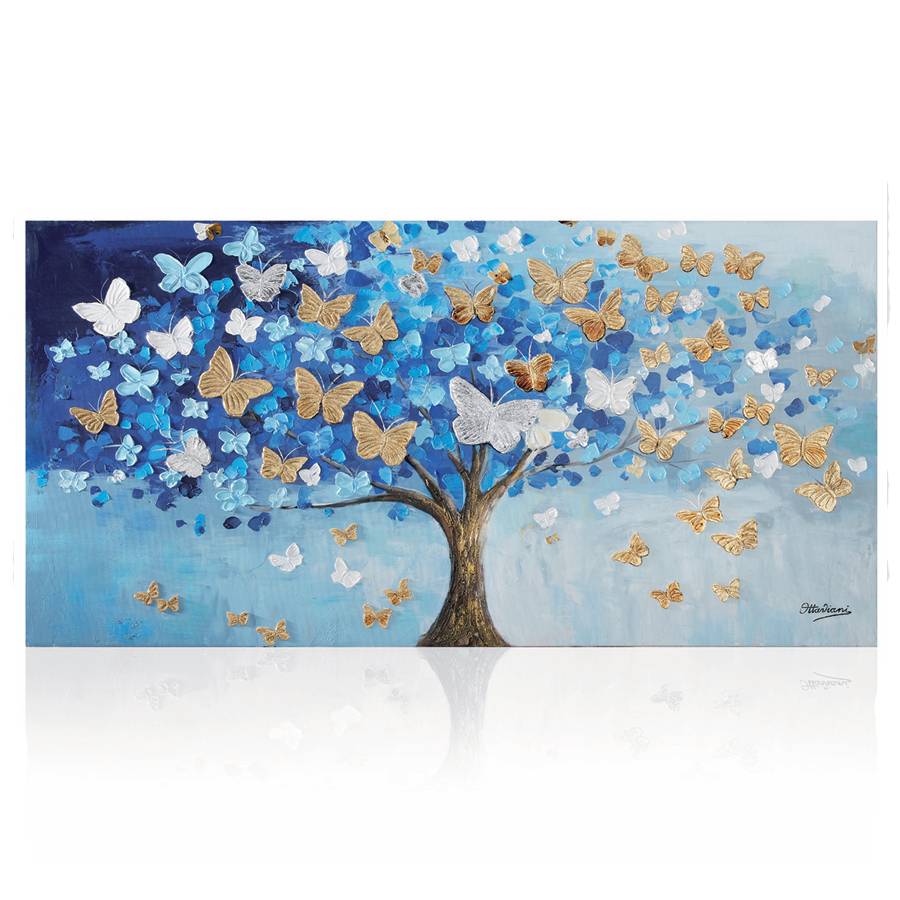 Quadro Su Tela Ottaviani Albero Farfalle 250218