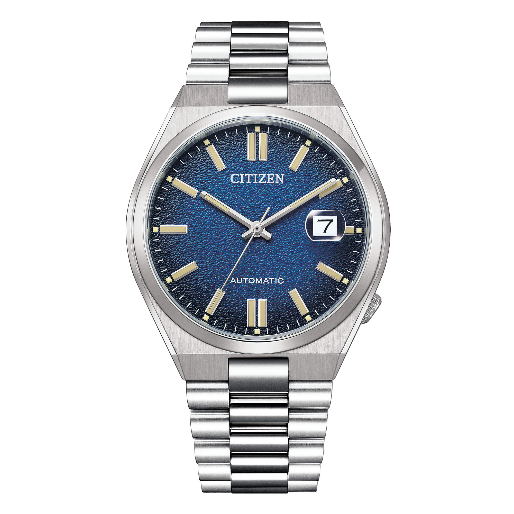 Orologio Uomo Citizen Tsuyosa Automatico Blu Grenè Data Maglia President NJ0151-88L